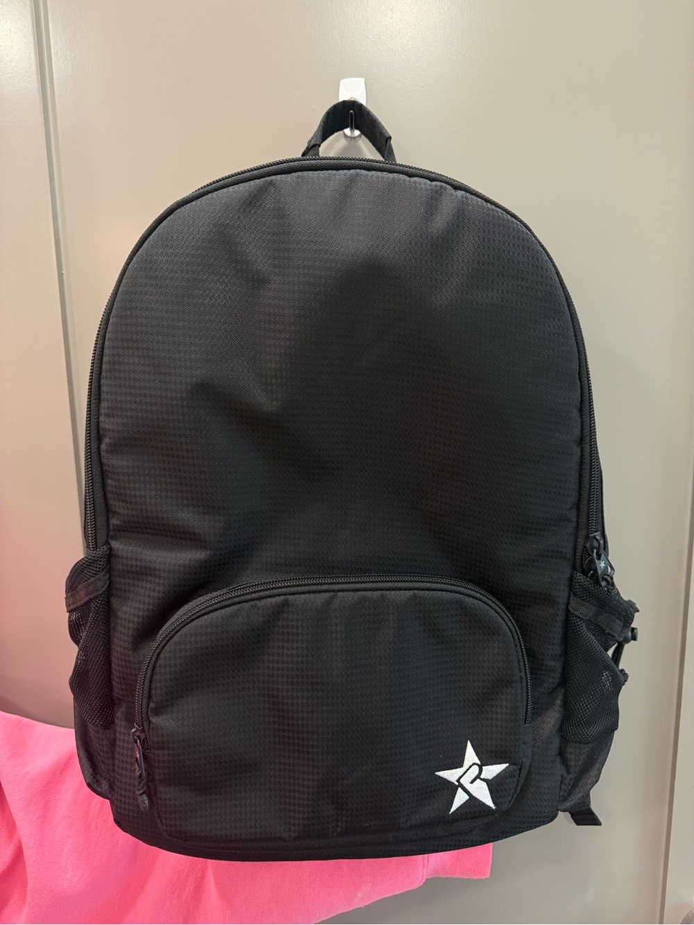 SATIN IN BLACK REBEL RAVEN BACKPACK WITH BLACK ZIPPER - Picture 2 of 8